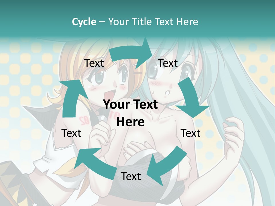 A Couple Of Anime Girls Hugging Each Other PowerPoint Template