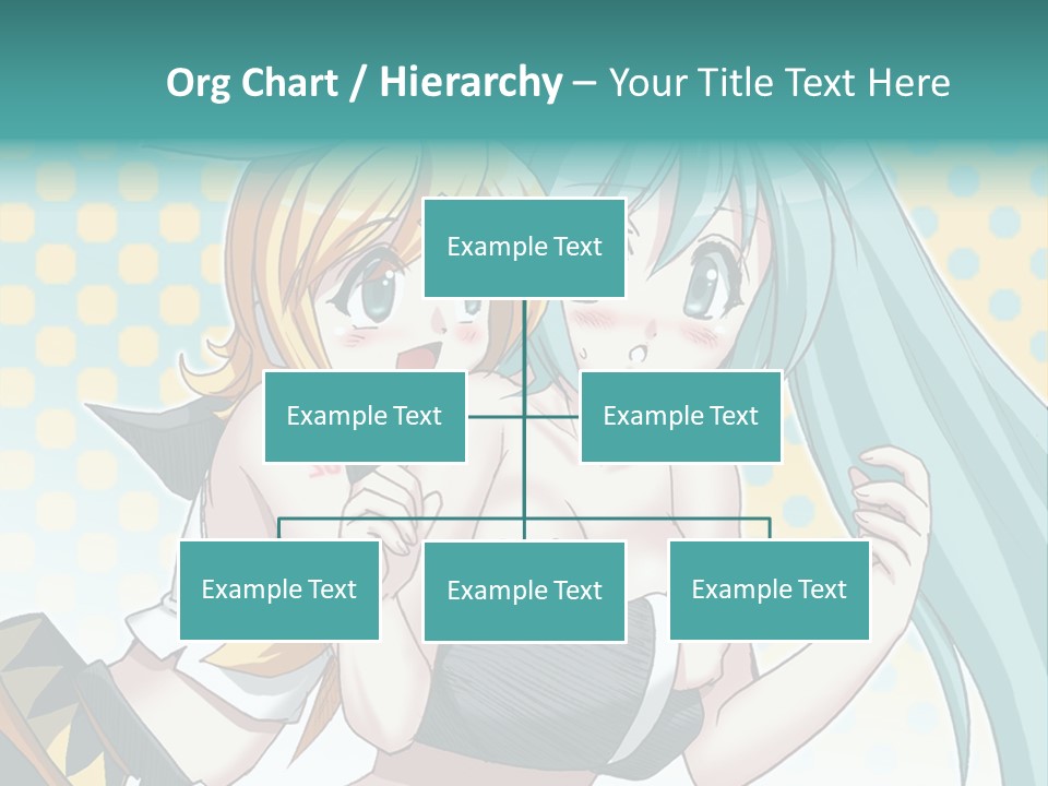 A Couple Of Anime Girls Hugging Each Other PowerPoint Template