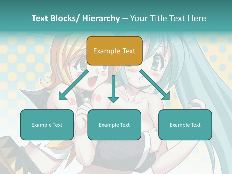 A Couple Of Anime Girls Hugging Each Other PowerPoint Template