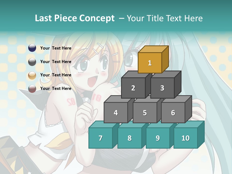 A Couple Of Anime Girls Hugging Each Other PowerPoint Template