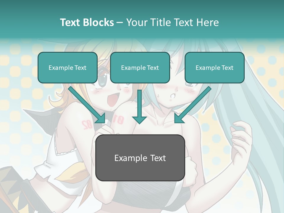 A Couple Of Anime Girls Hugging Each Other PowerPoint Template