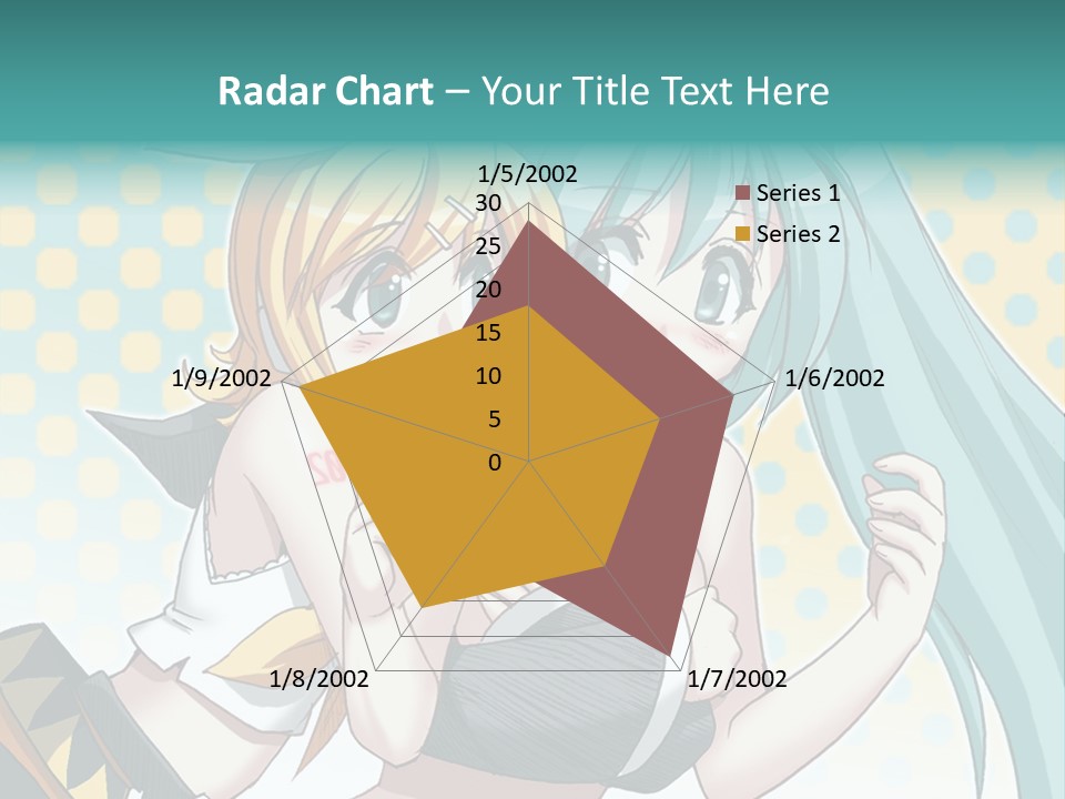 A Couple Of Anime Girls Hugging Each Other PowerPoint Template