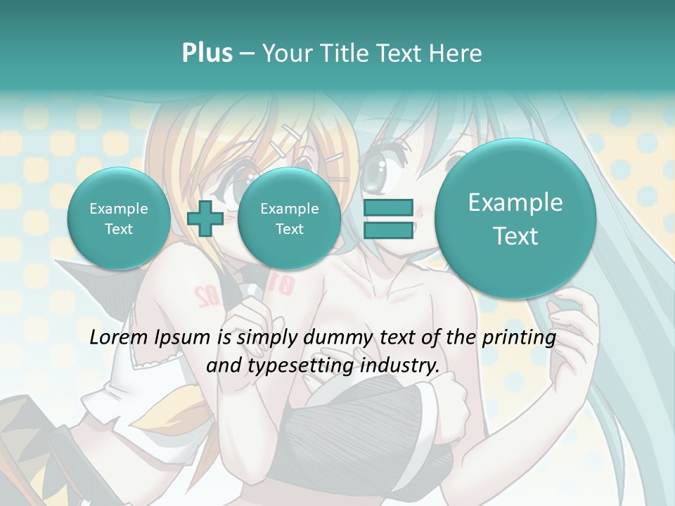A Couple Of Anime Girls Hugging Each Other PowerPoint Template
