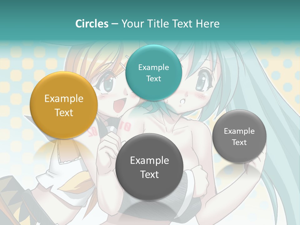 A Couple Of Anime Girls Hugging Each Other PowerPoint Template