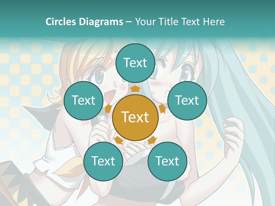 A Couple Of Anime Girls Hugging Each Other PowerPoint Template
