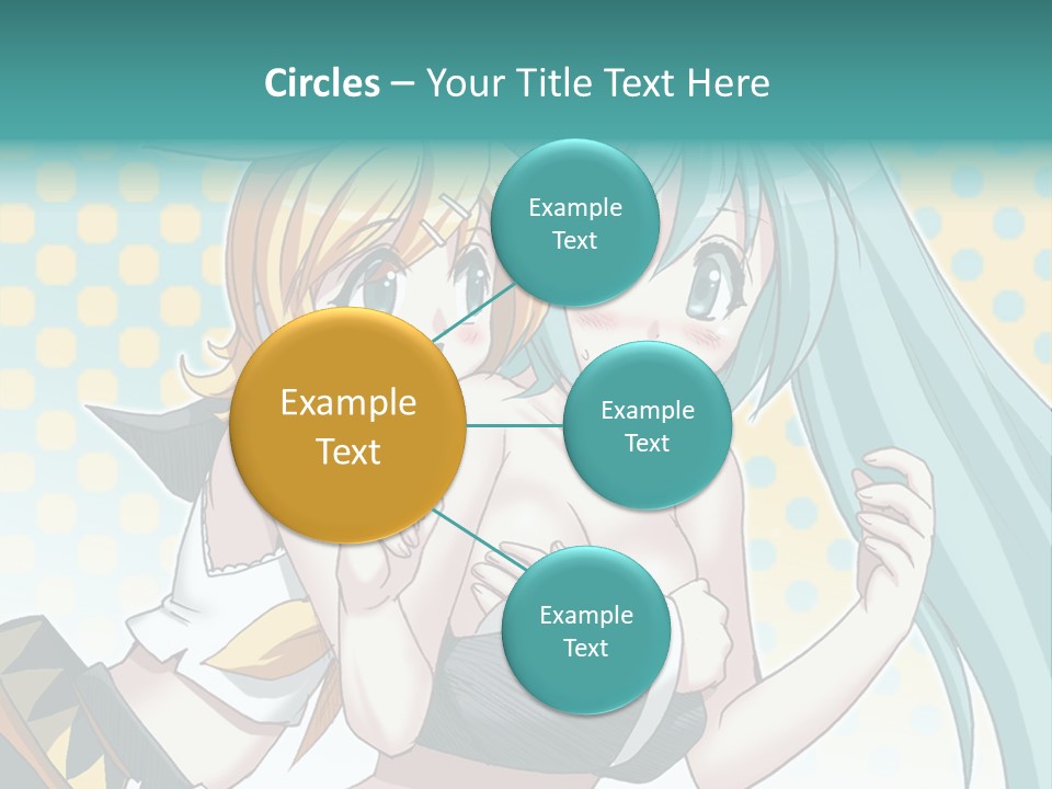 A Couple Of Anime Girls Hugging Each Other PowerPoint Template