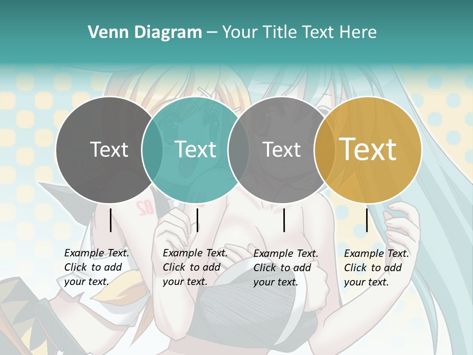 A Couple Of Anime Girls Hugging Each Other PowerPoint Template