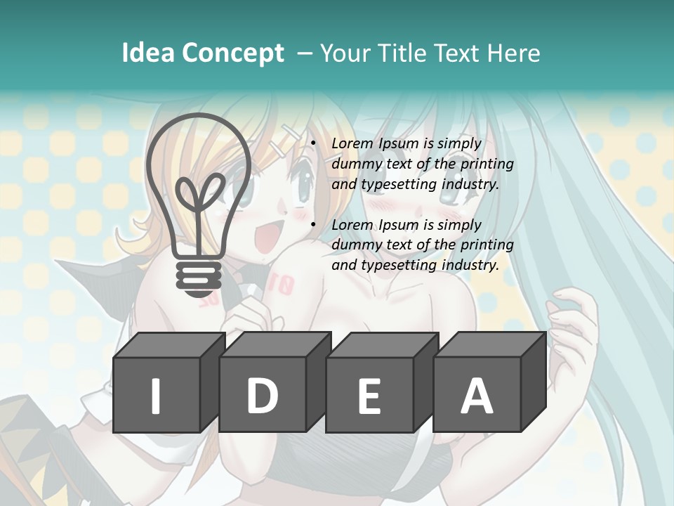 A Couple Of Anime Girls Hugging Each Other PowerPoint Template