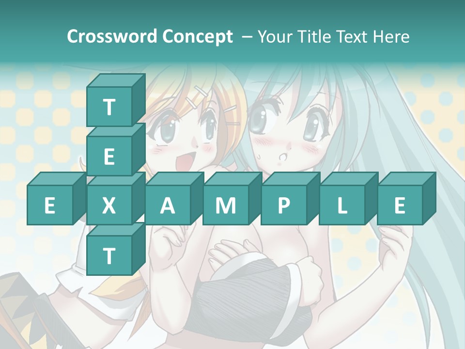 A Couple Of Anime Girls Hugging Each Other PowerPoint Template