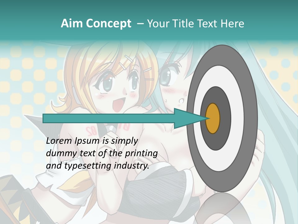 A Couple Of Anime Girls Hugging Each Other PowerPoint Template