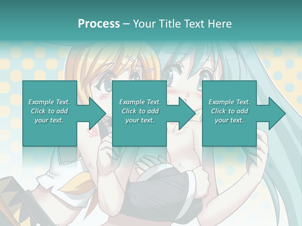 A Couple Of Anime Girls Hugging Each Other PowerPoint Template