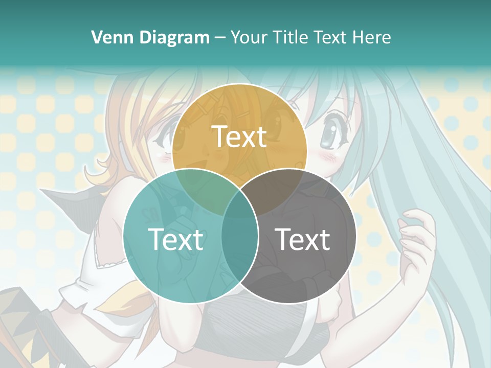 A Couple Of Anime Girls Hugging Each Other PowerPoint Template
