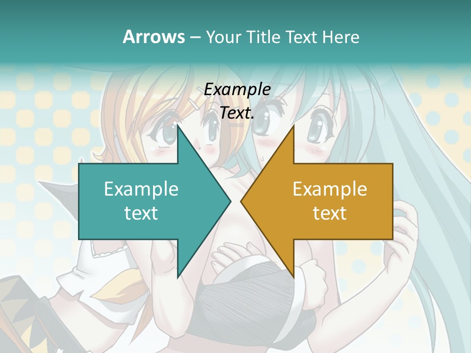A Couple Of Anime Girls Hugging Each Other PowerPoint Template
