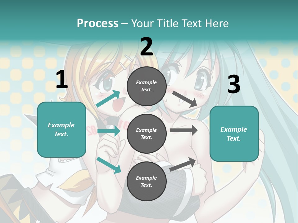 A Couple Of Anime Girls Hugging Each Other PowerPoint Template