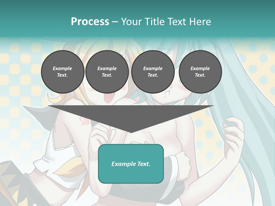 A Couple Of Anime Girls Hugging Each Other PowerPoint Template