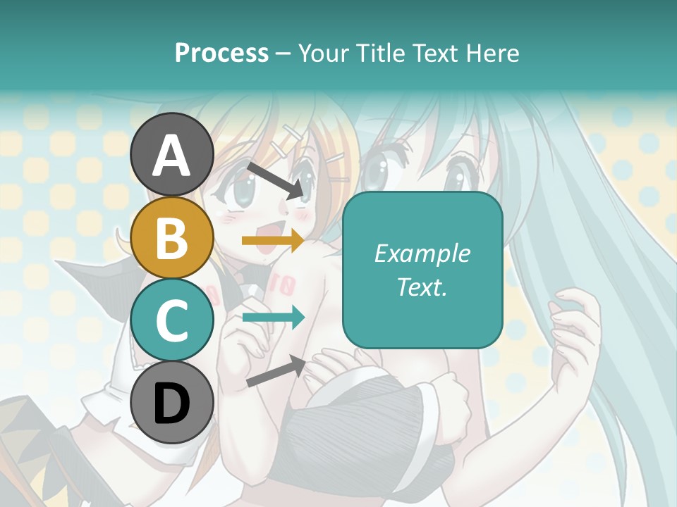 A Couple Of Anime Girls Hugging Each Other PowerPoint Template