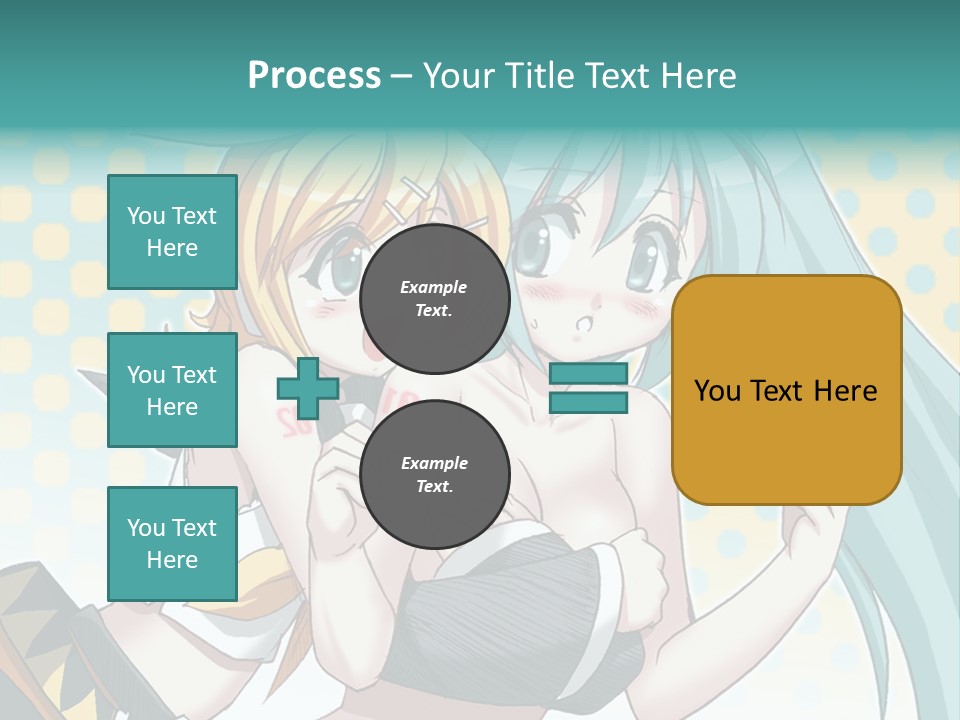 A Couple Of Anime Girls Hugging Each Other PowerPoint Template