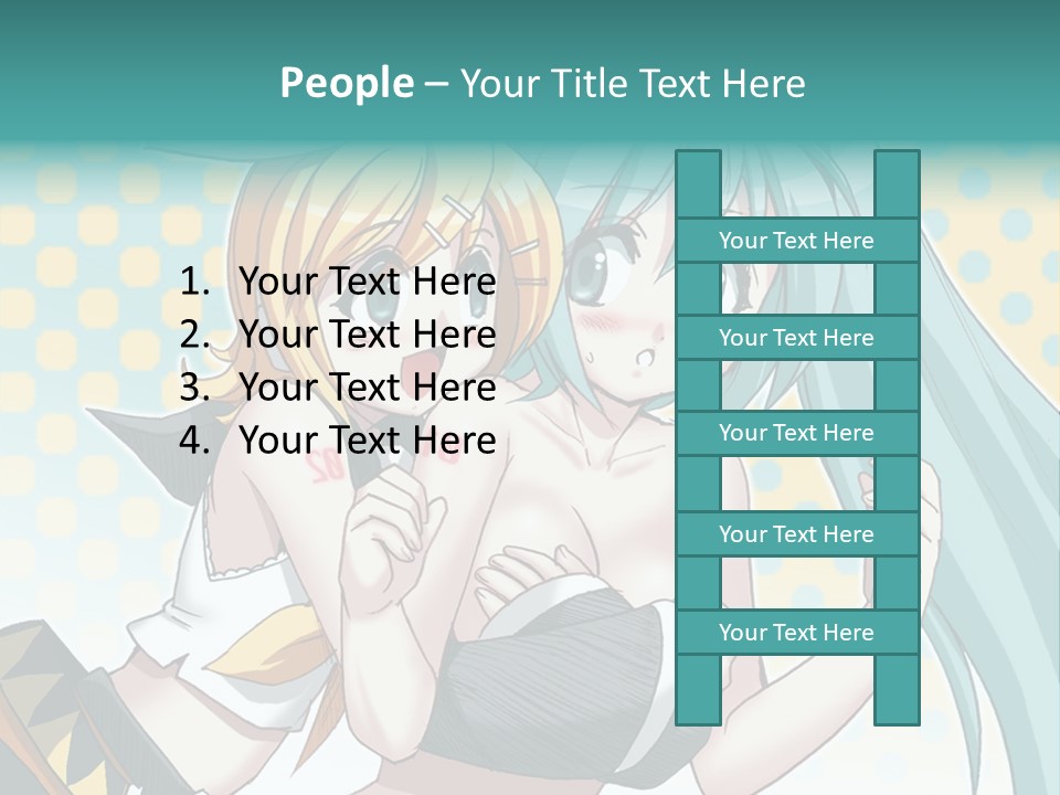 A Couple Of Anime Girls Hugging Each Other PowerPoint Template