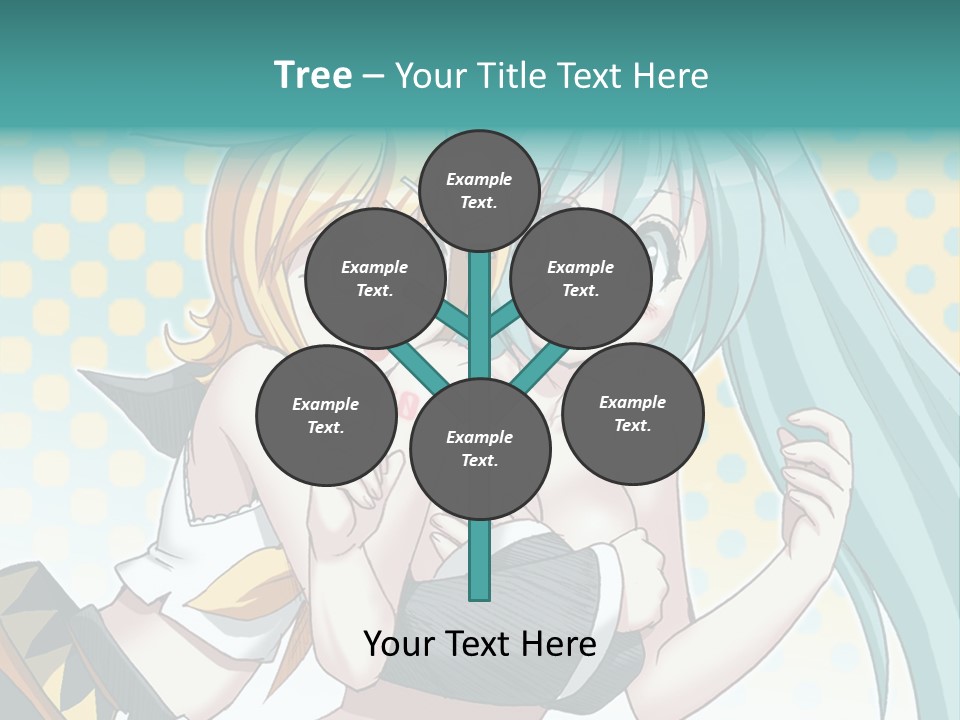A Couple Of Anime Girls Hugging Each Other PowerPoint Template
