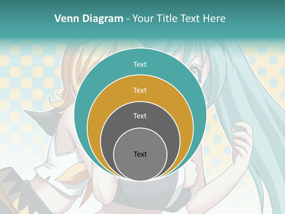 A Couple Of Anime Girls Hugging Each Other PowerPoint Template