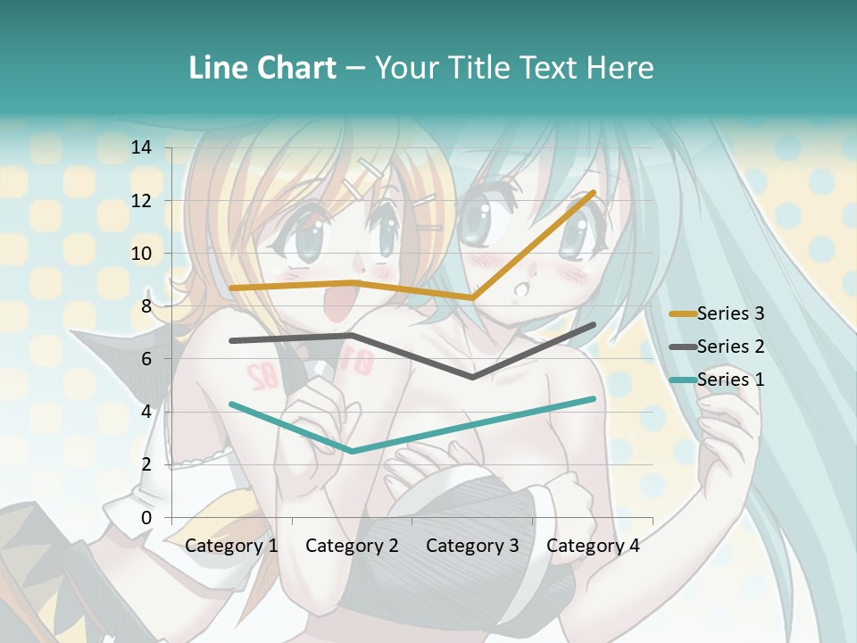 A Couple Of Anime Girls Hugging Each Other PowerPoint Template
