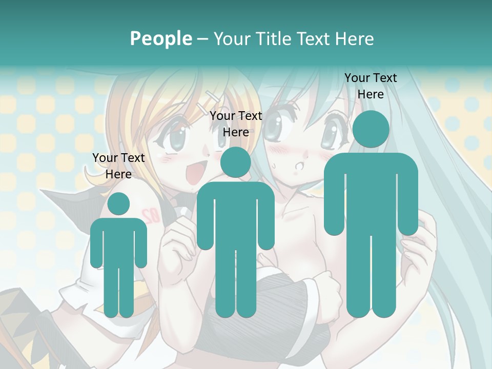 A Couple Of Anime Girls Hugging Each Other PowerPoint Template