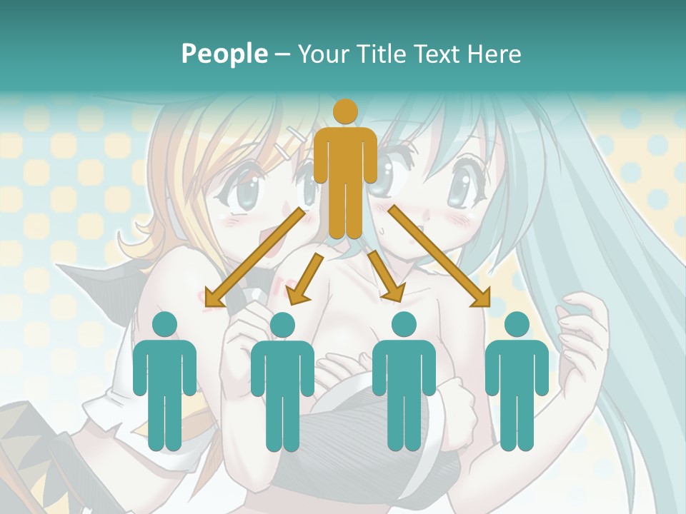 A Couple Of Anime Girls Hugging Each Other PowerPoint Template