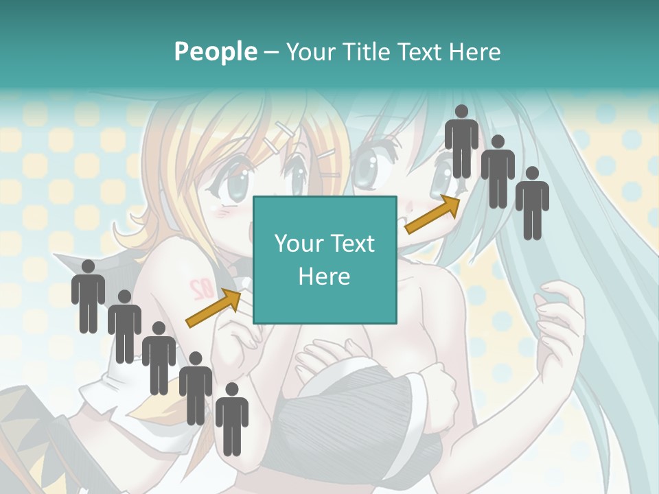 A Couple Of Anime Girls Hugging Each Other PowerPoint Template