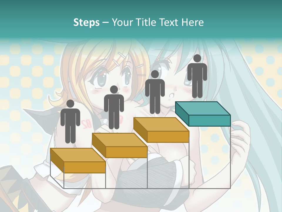 A Couple Of Anime Girls Hugging Each Other PowerPoint Template