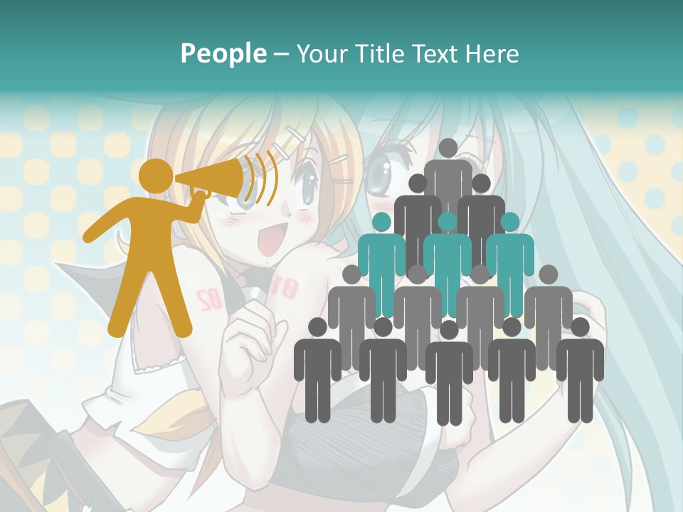 A Couple Of Anime Girls Hugging Each Other PowerPoint Template