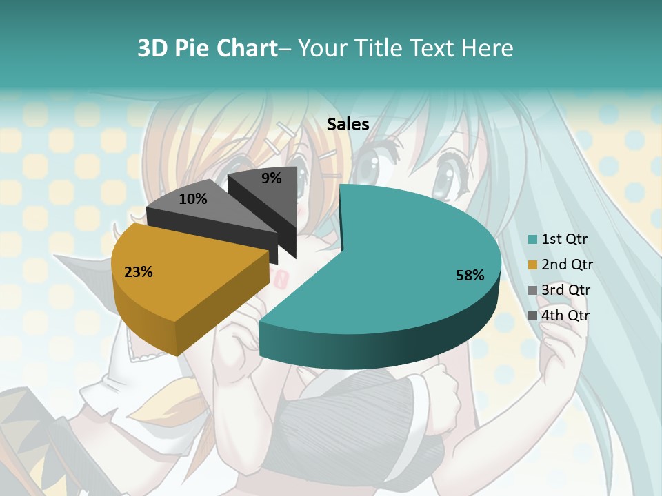 A Couple Of Anime Girls Hugging Each Other PowerPoint Template