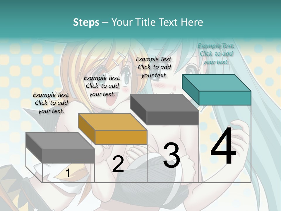 A Couple Of Anime Girls Hugging Each Other PowerPoint Template