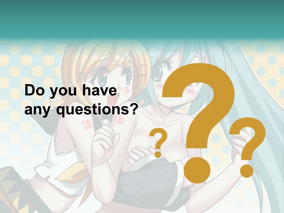 A Couple Of Anime Girls Hugging Each Other PowerPoint Template