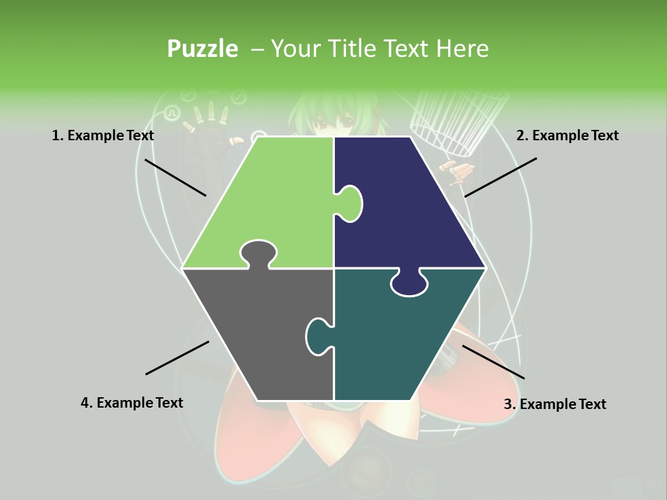 A Woman In A Dress Is Holding A Basket PowerPoint Template