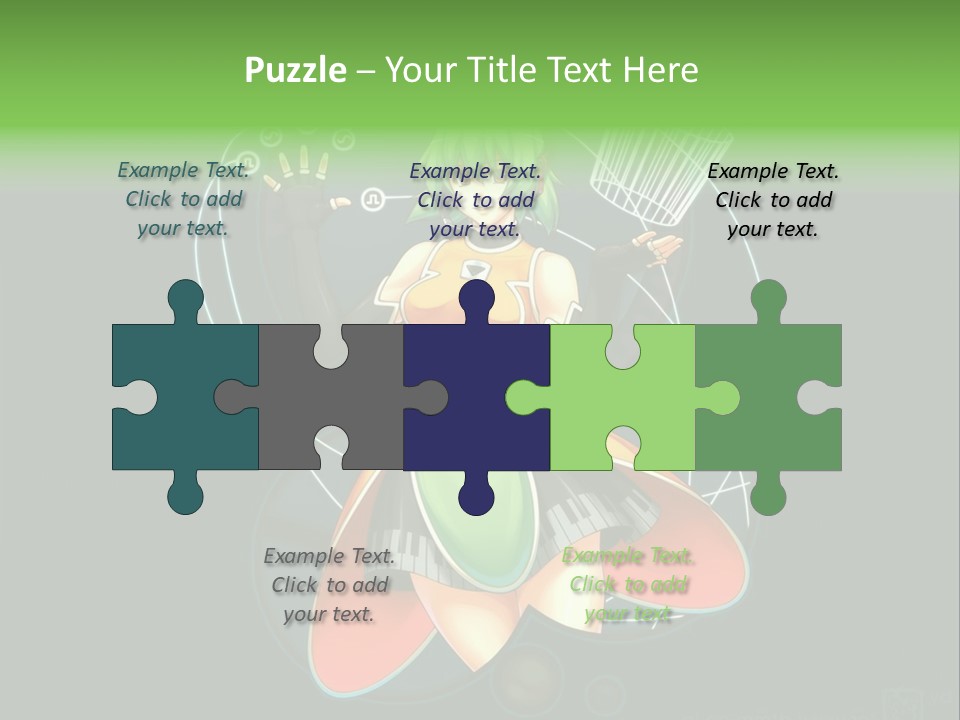 A Woman In A Dress Is Holding A Basket PowerPoint Template