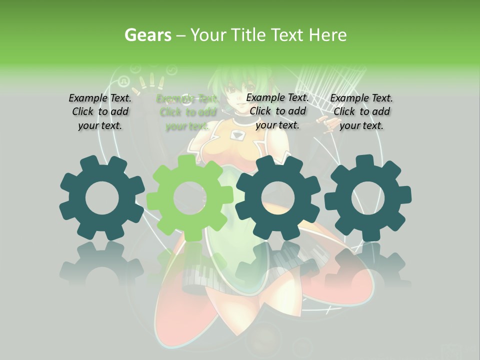 A Woman In A Dress Is Holding A Basket PowerPoint Template