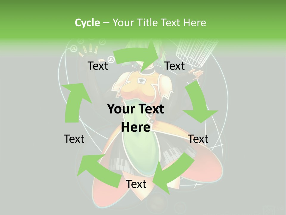 A Woman In A Dress Is Holding A Basket PowerPoint Template