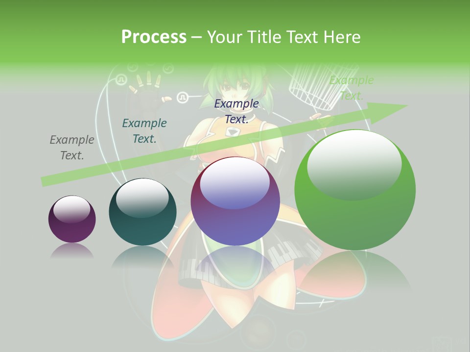 A Woman In A Dress Is Holding A Basket PowerPoint Template