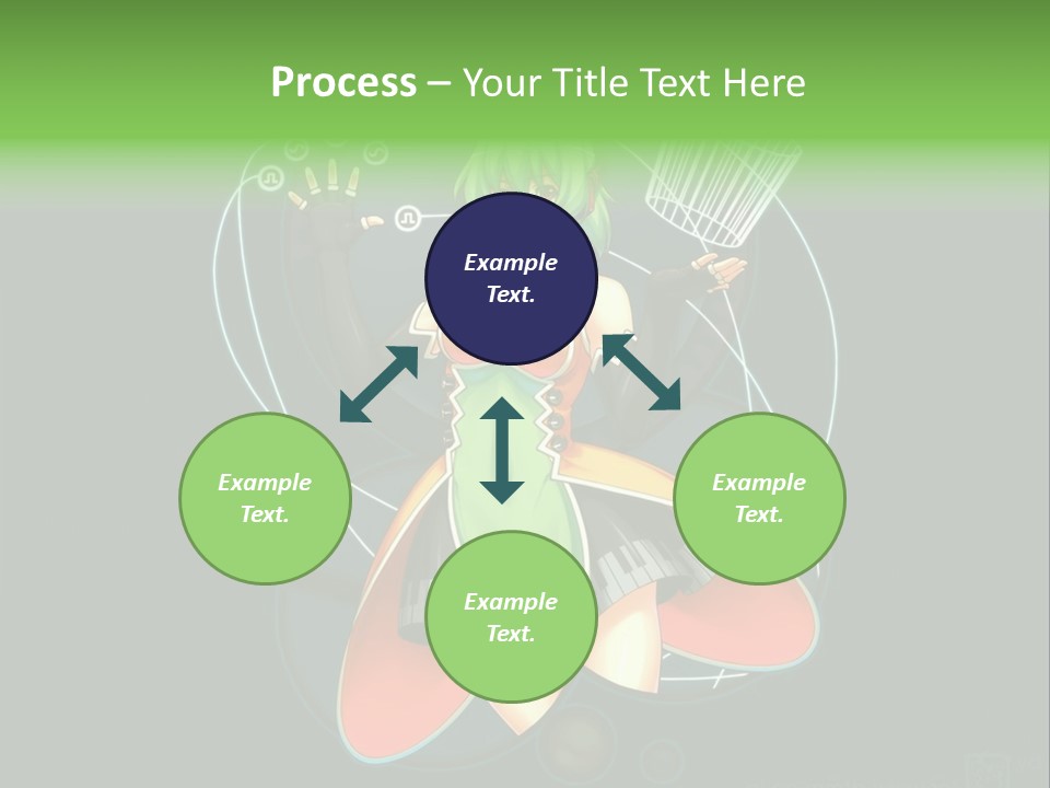A Woman In A Dress Is Holding A Basket PowerPoint Template