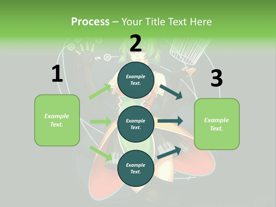 A Woman In A Dress Is Holding A Basket PowerPoint Template