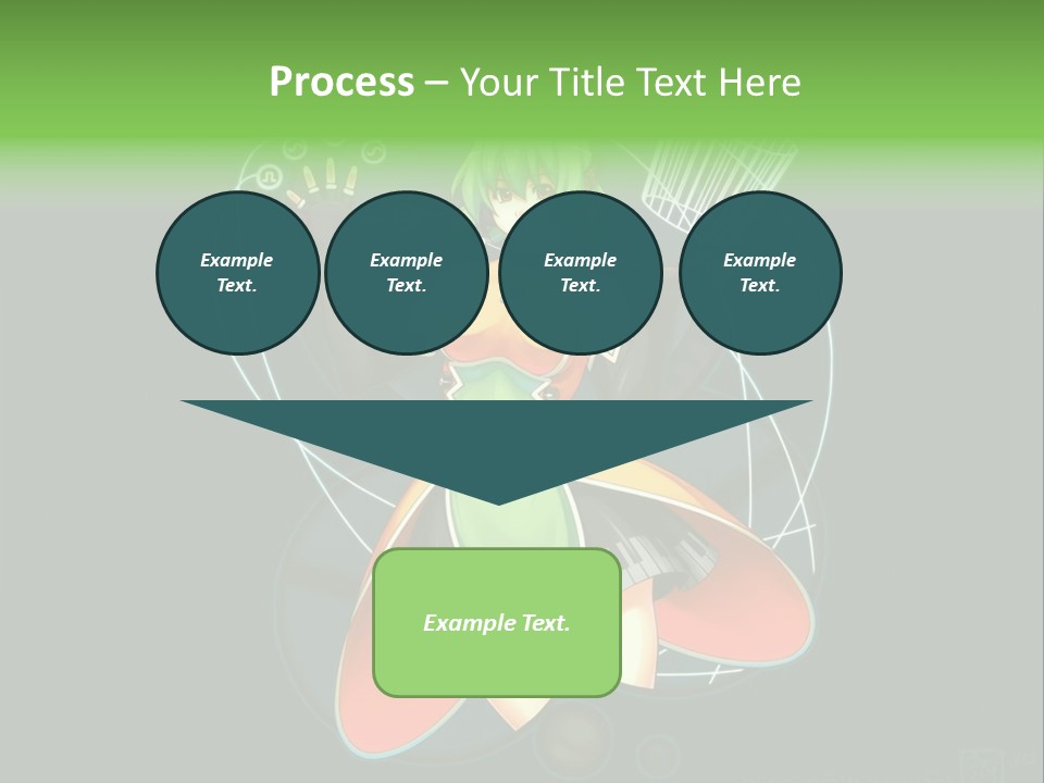 A Woman In A Dress Is Holding A Basket PowerPoint Template