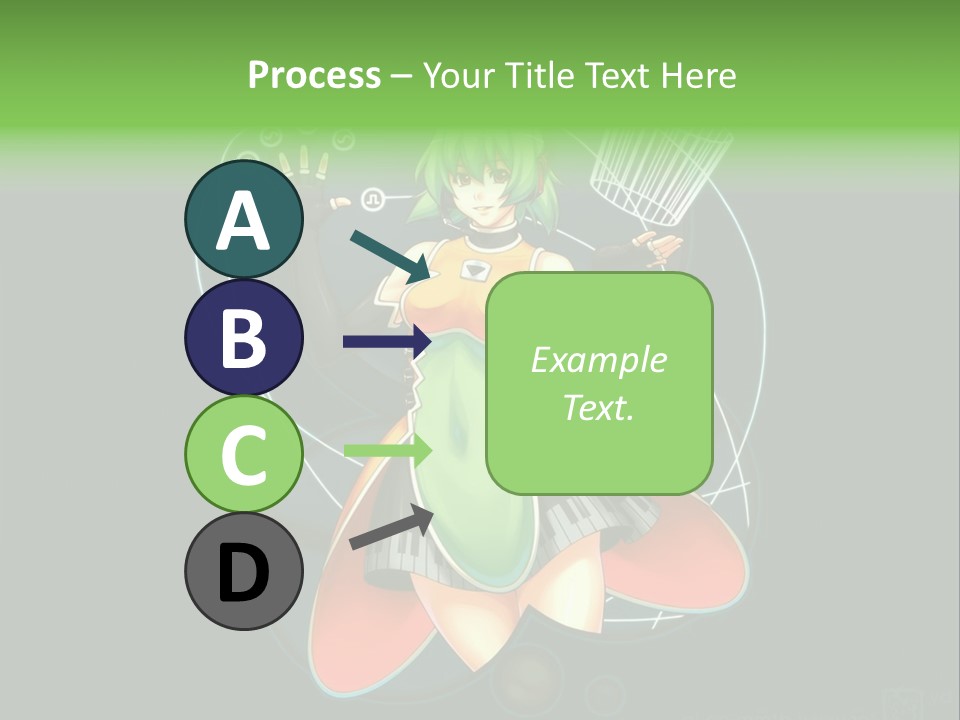 A Woman In A Dress Is Holding A Basket PowerPoint Template