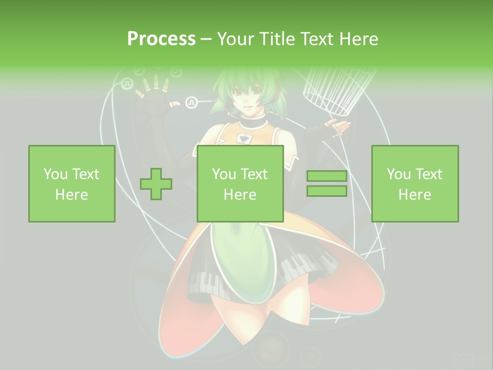 A Woman In A Dress Is Holding A Basket PowerPoint Template