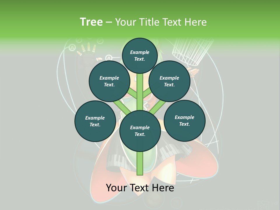 A Woman In A Dress Is Holding A Basket PowerPoint Template