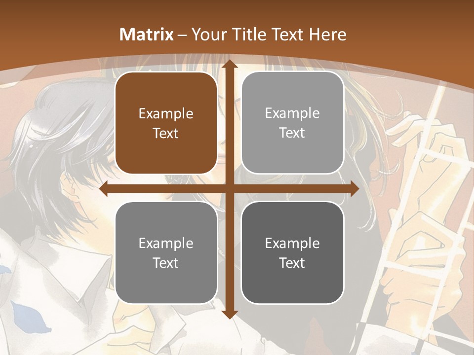 A Couple Of Anime Characters In Front Of A Clock PowerPoint Template