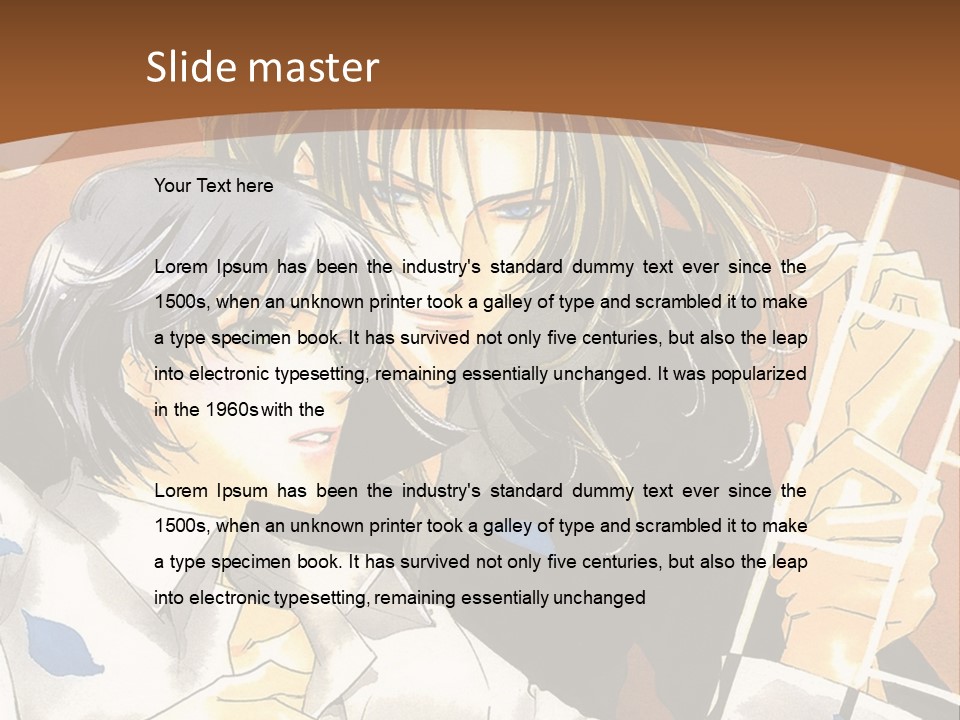 A Couple Of Anime Characters In Front Of A Clock PowerPoint Template