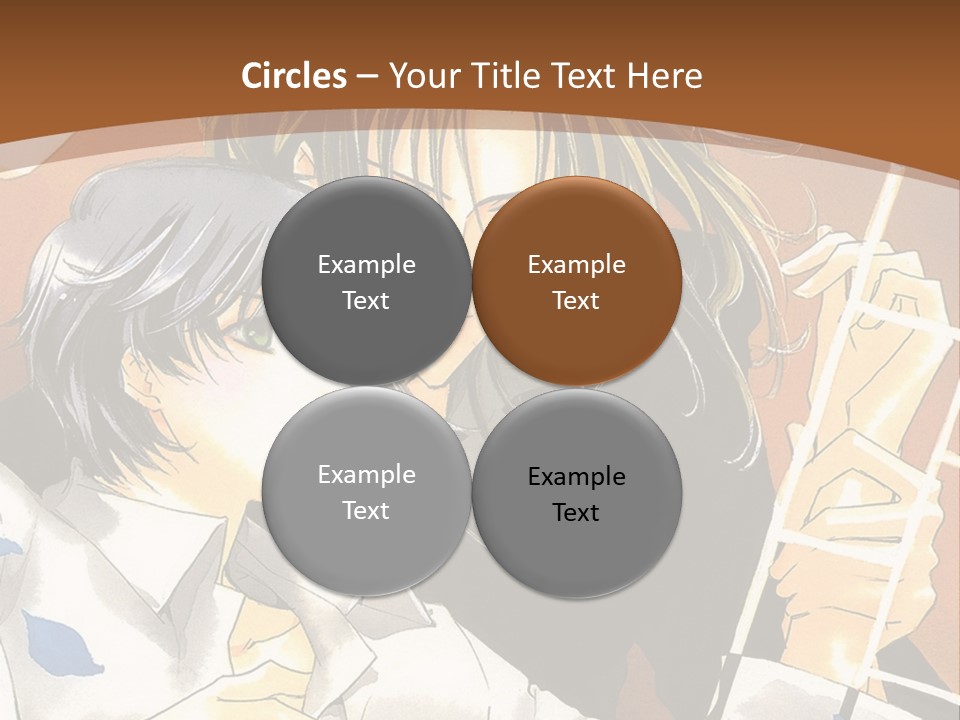 A Couple Of Anime Characters In Front Of A Clock PowerPoint Template