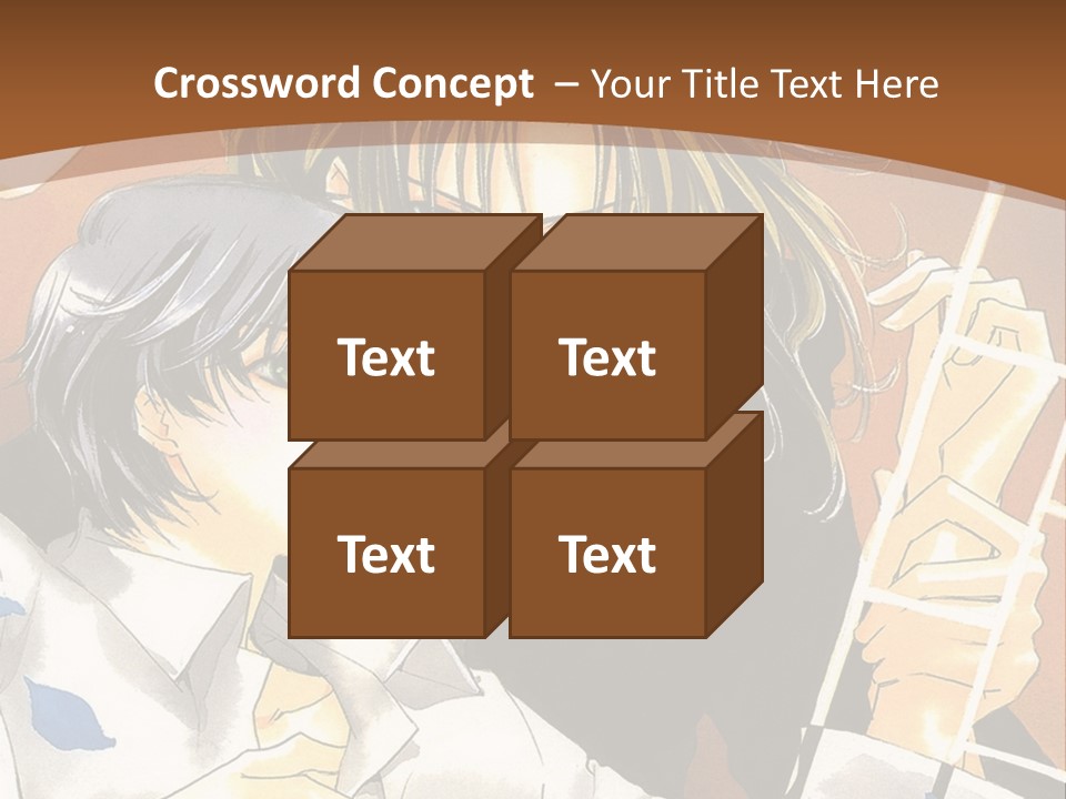 A Couple Of Anime Characters In Front Of A Clock PowerPoint Template