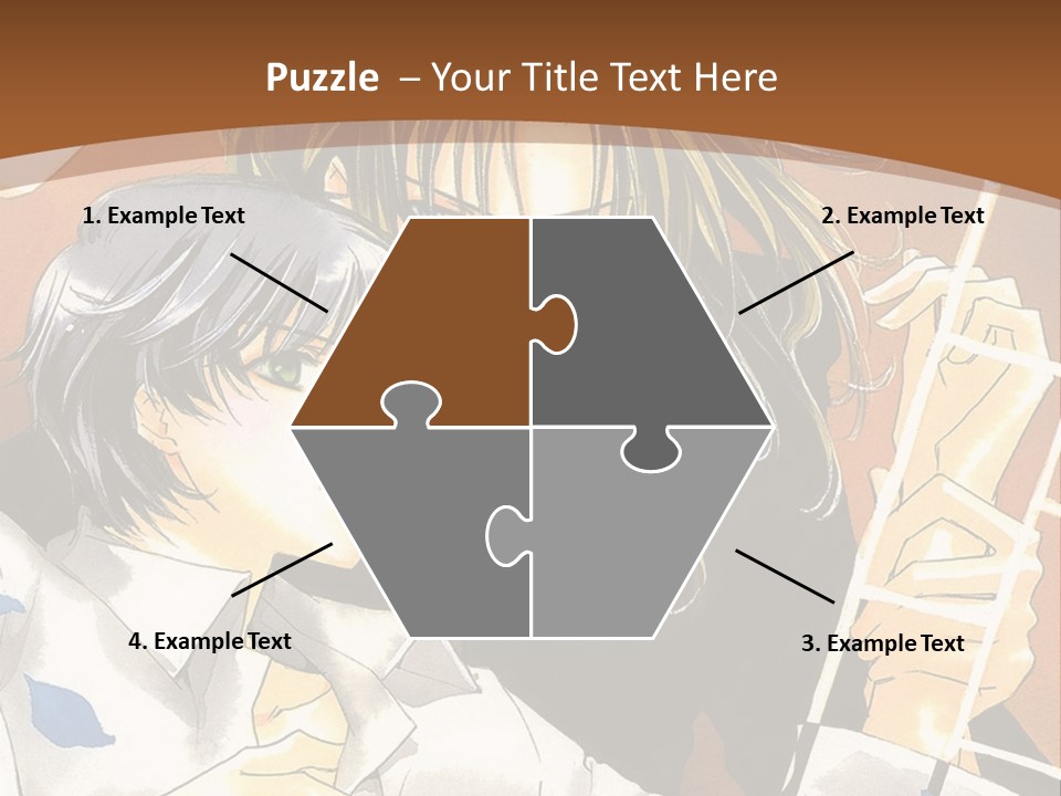 A Couple Of Anime Characters In Front Of A Clock PowerPoint Template