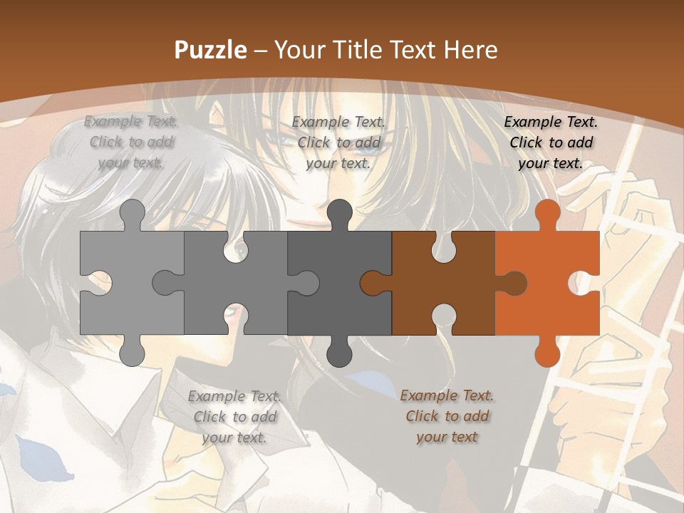 A Couple Of Anime Characters In Front Of A Clock PowerPoint Template